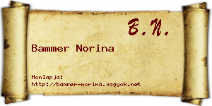 Bammer Norina névjegykártya